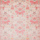 Ultra Soft Area Rug, Non Slip, Stain Resistant, Washable Area Rugs for Living Room, Bedroom, Lush Cozy Textured Geometry(Pink)