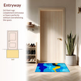 Contemporary Artistic Geometric Motif(Blue)