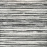 Ultra Soft Area Rug, Non Slip, Stain Resistant, Washable Area Rugs for Living Room, Bedroom, Bold Stripe Rug(Black)
