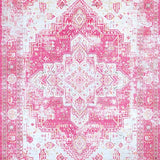 Whimsical Low Pile Traditional Inspired Look(Pink)
