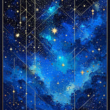 Ultra Soft Area Rug, Non Slip, Stain Resistant, Washable Area Rugs for Living Room, Bedroom, Whimsical Starlit Patterned Appeal(Blue)