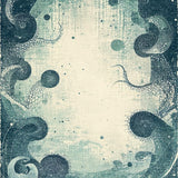 Ultra Soft Area Rug, Non Slip, Stain Resistant, Washable Area Rugs for Living Room, Bedroom, Marine Life Inspired Rug With Elegant Tentacle Swirl Pattern For Decor(Blue)