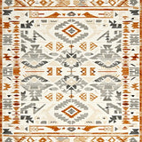 Ultra Soft Area Rug, Non Slip, Stain Resistant, Washable Area Rugs for Living Room, Bedroom, Artistic Vintage Ethnic Print(Beige)