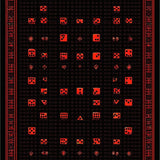Ultra Soft Area Rug, Non Slip, Stain Resistant, Washable Area Rugs for Living Room, Bedroom, Sleek Symmetrical Geometric Motif(Black)
