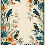Whimsical Floral Jungle Vibes(Beige)