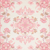 Ultra Soft Area Rug, Non Slip, Stain Resistant, Washable Area Rugs for Living Room, Bedroom, Whimsical Floral Dreamscape Design(Pink)