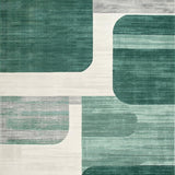 Ultra Soft Area Rug, Non Slip, Stain Resistant, Washable Area Rugs for Living Room, Bedroom, Artistic Modern Distressed Texture(Green)