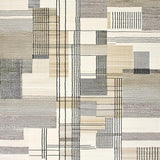 Ultra Soft Area Rug, Non Slip, Stain Resistant, Washable Area Rugs for Living Room, Bedroom, UV Resistant Reversible Patio with Contemporary Abstract Linear Motifs(Beige)