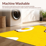 Ultra Soft Area Rug, Non Slip, Stain Resistant, Washable Area Rugs for Living Room, Bedroom, Joyful Soft Playful Look(Yellow)