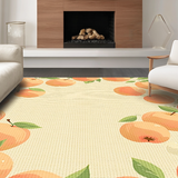 Ultra Soft Area Rug, Non Slip, Stain Resistant, Washable Area Rugs for Living Room, Bedroom, Whimsical Tropical Patterned Delight(Orange)