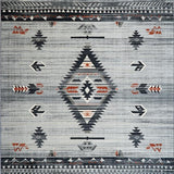 Ultra Soft Area Rug, Non Slip, Stain Resistant, Washable Area Rugs for Living Room, Bedroom, Distressed Tribal Gray Living Room Non-Slip Rug(Gray)