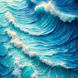 Ultra Soft Area Rug, Non Slip, Stain Resistant, Washable Area Rugs for Living Room, Bedroom, Sea Wave Pastel Area Rug for Relaxation Spaces(Blue)