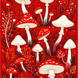 Eclectic Cozy Mushroom Design(Red)