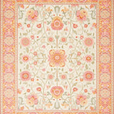 Ultra Soft Area Rug, Non Slip, Stain Resistant, Washable Area Rugs for Living Room, Bedroom, Elegant Area With Intricate Floral Motifs And Beige Hue(Ivory)