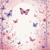 Ultra Soft Area Rug, Non Slip, Stain Resistant, Washable Area Rugs for Living Room, Bedroom, Charming Whimsical Butterfly Motif(Pink)