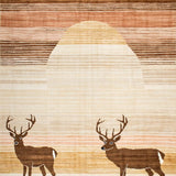 Ultra Soft Area Rug, Non Slip, Stain Resistant, Washable Area Rugs for Living Room, Bedroom, Rustic Earthy Sika Print Elegance(Brown)
