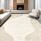 Elegant Beige Swirls Area for Refined Home Decor(Beige)