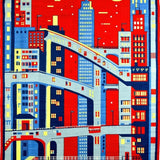 Whimsical Urban Exploration Scene(Red)