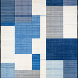 Ultra Soft Area Rug, Non Slip, Stain Resistant, Washable Area Rugs for Living Room, Bedroom, Sophisticated Blue Tones with Texture(Blue)