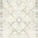 Ultra Soft Area Rug, Non Slip, Stain Resistant, Washable Area Rugs for Living Room, Bedroom, Neutral Taupe Tribal Diamond Area With Subtle Textured(Beige)