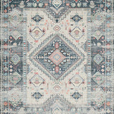 Ultra Soft Area Rug, Non Slip, Stain Resistant, Washable Area Rugs for Living Room, Bedroom, Eclectic Geometric Textured Motif(Gray)