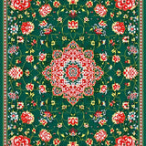 Ultra Soft Area Rug, Non Slip, Stain Resistant, Washable Area Rugs for Living Room, Bedroom, Floral Mihrab Group Praying Carpet for Families(Green)