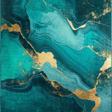 Contemporary Iridescent Swirl(Blue)