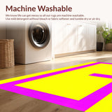 Ultra Soft Area Rug, Non Slip, Stain Resistant, Washable Area Rugs for Living Room, Bedroom, Dynamic 90s Inspired Geometric Fusion(Yellow)