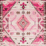 Ultra Soft Area Rug, Non Slip, Stain Resistant, Washable Area Rugs for Living Room, Bedroom, Charming Rodeo Animal Pattern(Pink)