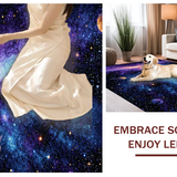Ultra Soft Area Rug, Non Slip, Stain Resistant, Washable Area Rugs for Living Room, Bedroom, Enchanting Outer Space Artwork(Purple)