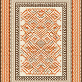 Ultra Soft Area Rug, Non Slip, Stain Resistant, Washable Area Rugs for Living Room, Bedroom, Warm Toned Tiled Aesthetic Piece(Orange)
