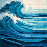 Ultra Soft Area Rug, Non Slip, Stain Resistant, Washable Area Rugs for Living Room, Bedroom, Serene Oceanic Color Blend(Blue)