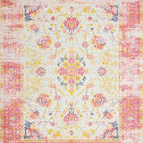Ultra Soft Area Rug, Non Slip, Stain Resistant, Washable Area Rugs for Living Room, Bedroom, Whimsical Creamy Blossom Pattern(Pink)