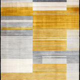 Ultra Soft Area Rug, Non Slip, Stain Resistant, Washable Area Rugs for Living Room, Bedroom, Sophisticated Muted Color Harmony(Gold)