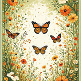 Ultra Soft Area Rug, Non Slip, Stain Resistant, Washable Area Rugs for Living Room, Bedroom, Artistic Floral Fantasy Theme(Ivory)