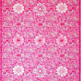 Ultra Soft Area Rug, Non Slip, Stain Resistant, Washable Area Rugs for Living Room, Bedroom, Whimsical Round Blossom Design(Pink)