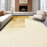 Ultra Soft Area Rug, Non Slip, Stain Resistant, Washable Area Rugs for Living Room, Bedroom, Elegant Champagne Gold Area with Minimalist Solid Hue and Non Slip Backing(Beige)