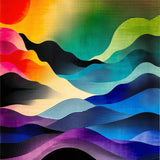 Striking Multi Hued Design(Blue)