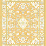 Ultra Soft Area Rug, Non Slip, Stain Resistant, Washable Area Rugs for Living Room, Bedroom, Heritage Collection Area with Traditional Floral Medallion Design(Beige)