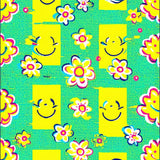 Charming Iridescent Flower Motif(Yellow)