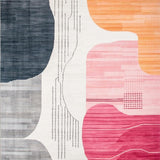 Ultra Soft Area Rug, Non Slip, Stain Resistant, Washable Area Rugs for Living Room, Bedroom, Modern Minimalist Soft Gradient Art(Gray)