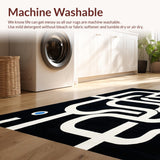 Artistic Off White Patterned Background(Black)