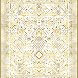 Ultra Soft Area Rug, Non Slip, Stain Resistant, Washable Area Rugs for Living Room, Bedroom, Classic Soft Color Medallion Theme(Gold)