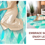 Elegant Aqua and White Fusion(Blue)