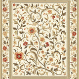 Ultra Soft Area Rug, Non Slip, Stain Resistant, Washable Area Rugs for Living Room, Bedroom, Non Slip Kitchen Floor Mat Floral Area with Absorbent Features(Beige)