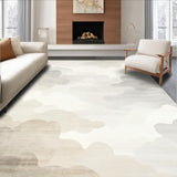 Ultra Soft Area Rug, Non Slip, Stain Resistant, Washable Area Rugs for Living Room, Bedroom, Ethereal Cloudscape Area Modern Beige Grey Blended(Beige)