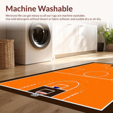 Ultra Soft Area Rug, Non Slip, Stain Resistant, Washable Area Rugs for Living Room, Bedroom, Bold Orange and Brown Geometry(Orange)