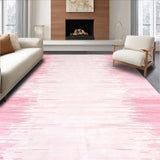 Ultra Soft Area Rug, Non Slip, Stain Resistant, Washable Area Rugs for Living Room, Bedroom, Chic Abstract Textured Wave(Pink)