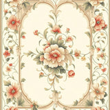 Beige Muslim Prayer Mat with Ornamental Floral Medallion and Classic Symmetry(Beige)