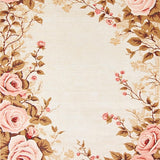 Ultra Soft Area Rug, Non Slip, Stain Resistant, Washable Area Rugs for Living Room, Bedroom, Modern Chic Petal Aesthetic(Beige)